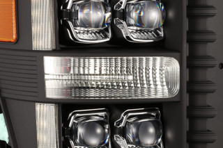 ALPHAREX 880149 11-16 FORD F-350 SD NOVA LED PROJECTOR HEADLIGHTS PLANK STYLE BLK W/ACTIV LIGHT/SEQ SIGNAL