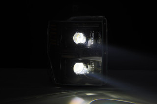 ALPHAREX 880313 08-10 FORD F250-550 LUXX-SERIES LED PROJECTOR HEADLIGHTS ALPHA-BLK W/ACTIV LIGHT/SEQ SIGNAL