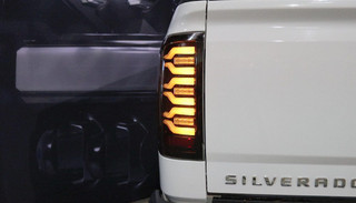 ALPHAREX 620030 14-18 CHEVROLET SILVERADO LUXX-SERIES LED TAIL LIGHTS BLACK W/ACTIV LIGHT/SEQ SIGNAL