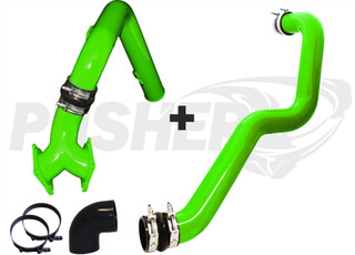 PUSHER PGD0405SKT SUPERMAX INTAKE SYSTEM AND HD DRIVER-SIDE CHARGE TUBE 2004.5-2005 GM DURAMAX 6.6L LLY