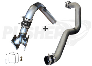 PUSHER PGD0610SKT SUPERMAX INTAKE SYSTEM & PUSHER MAX 3" DRIVER-SIDE CHARGE TUBE 2006-2010 GM DURAMAX 6.6L LBZ/LMM