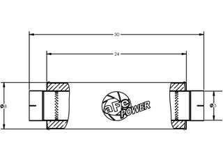 AFE 49-91012 MACH Force-Xp 5" 409 Stainless Steel Muffler 5"ID Inlet/Outlet x 30" Overall Length, 8"Body Diameter