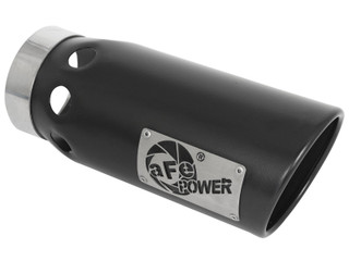 AFE 49-44125-B Large Bore-HD 5 IN 409 Stainless Steel DPF-Back Exhaust System BLACK TIP GM Diesel Trucks 20-23 V8-6.6L (td) L5P