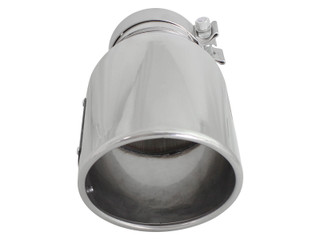 AFE 49T40601-P12 MACH Force-Xp 4" 304 Stainless Steel Exhaust Tip 	 4" In x 6" Out x 12" L Bolt-On Right