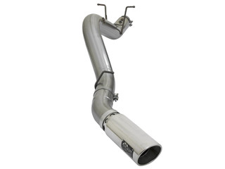 AFE 49-44085-P Large Bore-HD 5 IN 409 Stainless Steel DPF-Back Exhaust System GM Diesel Trucks 17-19 V8-6.6L (td) L5P