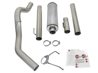 AFE49-12005 Large Bore-HD 4" 409 Stainless Steel Cat-Back Exhaust System Dodge Diesel Trucks 03-04 L6-5.9L (td)