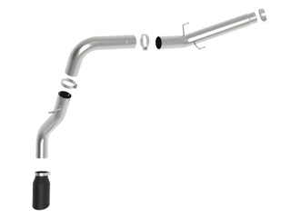 AFE 49-42075-B Large Bore-HD 5 IN 409 Stainless Steel DPF-Back Exhaust System RAM Diesel Trucks 19-23 L6-6.7L (td)