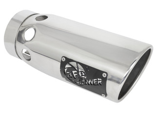 AFE 49T50601-P161 MACH Force-Xp 5" 304 Stainless Steel Intercooled Exhaust Tip 5" In x 6" Out x 16" L Bolt-On