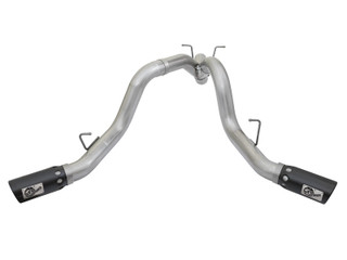 AFE 49-04086-B ATLAS 4 IN Aluminized Steel DPF-Back Exhaust System BLACK TIP GM Diesel Trucks 17-19 V8-6.6L (td) L5P