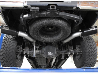AFE 49-03065-B ATLAS 4" Aluminized Steel DPF-Back Exhaust System BLACK TIP Ford Diesel Trucks 11-14 V8-6.7L (td)