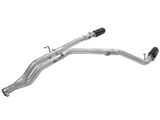 AFE 49-42045-B Large Bore-HD 3 IN 409 Stainless Steel DPF-Back Exhaust System w/ 5 IN Black Tip RAM 1500 EcoDiesel 14-18 V6-3.0L (td)