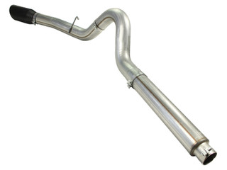 AFE 49-43054-B Large Bore-HD 5" 409 Stainless Steel DPF-Back Exhaust System BLACK TIP Ford Diesel Trucks 08-10 V8-6.4L (td)