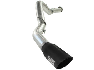 AFE 49-44040-B Large Bore-HD 5" 409 Stainless Steel DPF-Back Exhaust System BLACK TIPS GM Diesel Trucks 07.5-10 V8-6.6L (td) LMM