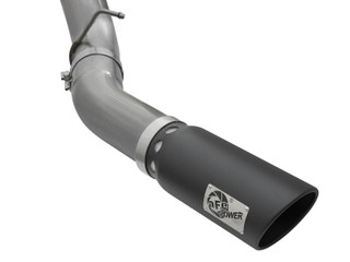 AFE 49-44081-B Large Bore-HD 5 IN 409 Stainless Steel DPF-Back Exhaust System BLACK TIP GM Diesel Trucks 2016 V8-6.6L (td) LML