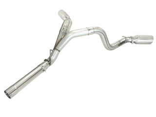 AFE 49-44043-P Large Bore-HD 4 IN 409 Stainless Steel DPF-Back Exhaust System GM Diesel Trucks 11-16 V8-6.6L LML