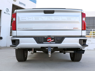 AFE 49-34129-B Rebel XD Series 3 IN 304 Stainless Steel DPF-Back Exhaust w/ Dual Black Tip GM Silverado/Sierra 1500 20-22 L6-3.0L (td)