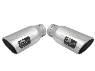 AFE 49T40606-P15 MACH Force-Xp 4" 304 Stainless Steel Exhaust Tip Dual 4" In x 6" Out x 15" L Bolt-On