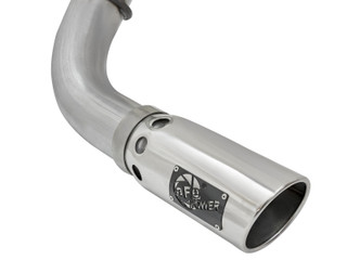 AFE 49-06113-P ATLAS 4" Aluminized Steel DPF-Back Exhaust System w/ Polished Tip Nissan Titan XD 16-19 V8-5.0L (td)