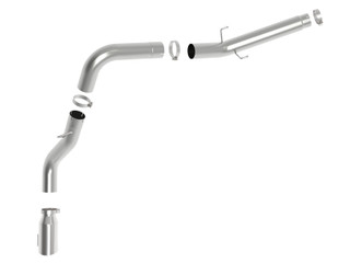 AFE 49-42075-P Large Bore-HD 5 IN 409 Stainless Steel DPF-Back Exhaust System RAM Diesel Trucks 19-23 L6-6.7L (td)