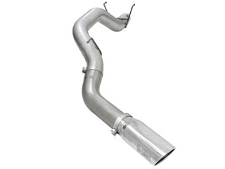 AFE 49-42039-P Large Bore-HD 5" 409 Stainless Steel DPF-Back Exhaust System RAM Diesel Trucks 13-18 L6-6.7L (td)