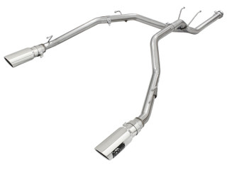 AFE 49-42041-P Large Bore-HD 2-1/2 IN 409 Stainless Steel DPF-Back Exhaust System RAM 1500 EcoDiesel 14-18 V6-3.0L (td)