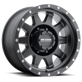 METHOD RACE WHEELS MR30178580500 ALUMINUM WHEELS 17X8.5 THE STANDARD MR301 BOLT PATTERN 8 ON 165.1 OFFSET 0 LIP SIZE 2.76 MATTE BLACK MB