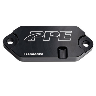 PPE 119000820 COOLANT BLOCK-OFF PLATE - BILLET ALUMINUM - BLACK 2001-2020 GM 6.6L DURAMAX LB7/LLY/LBZ/LMM/LML/L5P