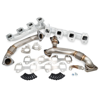 PPE 116111835 MANIFOLDS AND UP-PIPES-SILVER 2007.5-2010 DURAMAX 6.6L LMM