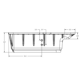 PPE 328051010 5R110 DEEP TRANSMISSION PAN-BRUSHED 2003-2010 FORD 6.0L/6.4L POWERSTROKE