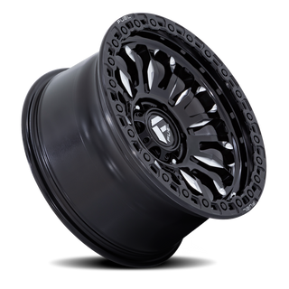 FUEL FC857BE17908012N ALUMINUM WHEELS 17X9 RINCON SBL FC857BE 8 ON 165.1 GLOSS BLACK MILLED 125.1 BORE -12 OFFSET