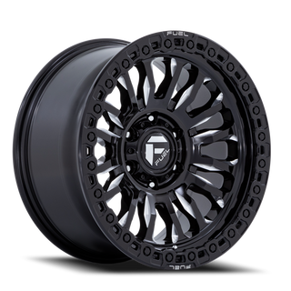FUEL FC857BE17908012N ALUMINUM WHEELS 17X9 RINCON SBL FC857BE 8 ON 165.1 GLOSS BLACK MILLED 125.1 BORE -12 OFFSET