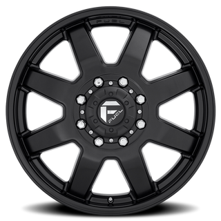 FUEL D43620828D DUALLY WHEELS 20X8.3 MAVERICK DUALLY D436 8 ON 165.1 MATTE BLACK 121.5 BORE 122 OFFSET 7 SPOKE FRONT DUALLY