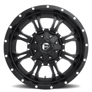 FUEL D51718901750 ALUMINUM WHEELS 18X9 KRANK D517 8 ON 170 MATTE BLACK MILLED 125.2 BORE 1 OFFSET