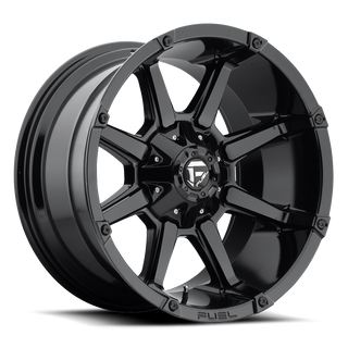 FUEL D57520001745 ALUMINUM WHEELS 20X10 COUPLER D575 8 ON 170 GLOSS BLACK 125.2 BORE -24 OFFSET 8 SPOKE