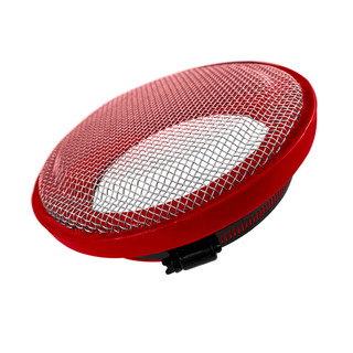 S&B FILTERS 77-7017 TURBO SCREEN GUARD WITH VELOCITY STACK - 5.50 INCH (RED)