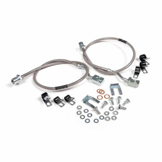 BDS SUSPENSION BDS101011 STAINLESS STEEL BRAKE LINES (FRONT) 2011-2019 GM SILVERADO/SIERRA 2500HD/3500 HD 4WD (FOR 6" LIFT)