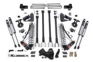 BDS SUSPENSION BDS1577FPE 4 INCH LIFT KIT W/ 4-LINK FOX 2.5 PERFORMANCE ELITE COIL-OVER CONVERSION FORD F350 SUPER DUTY DRW 17-19 4WD DIESEL