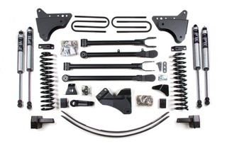 BDS SUSPENSION BDS355FS 6 INCH LIFT KIT W/ 4-LINK FORD F250/F350 SUPER DUTY 05-07 4WD DIESEL 3 INCH BLOCK PLUS ADD A LEAF WITHOUT OVERLOAD FOX 2.0 PERFORMANCE