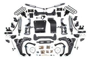 BDS SUSPENSION BDS729FDSC 6.5 INCH LIFT KIT FOX 2.5 COIL-OVER CONVERSION SILVERADO/SIERRA 2500HD/3500HD 11-19 DIESEL 3 INCH BLOCK WITHOUT OVERLOAD FOX 2.5 PERFORMANCE SHOCKS