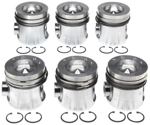 MAHLE 224-3523WR PISTON SET W/ RINGS – MARINE BOWL (STD) FOR 94–98 CUMMINS 5.9