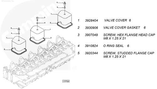 CUMMINS 3928404 OEM VALVE COVER – 5.9L 12-VALVE (1989–1998)