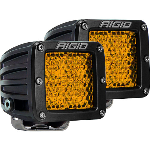 RIGID INDUSTRIES 90151 DIFFUSED REAR FACING HIGH/LOW SURFACE MOUNT YELLOW PAIR D-SERIES PRO