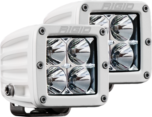 RIGID INDUSTRIES 602113 HYBRID FLOOD SURFACE MOUNT WHITE HOUSING PAIR D-SERIES PRO