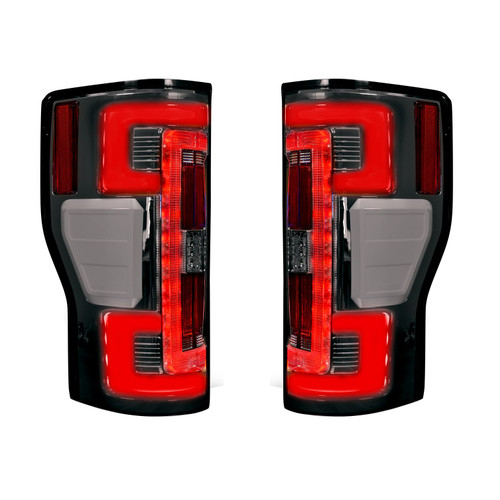 RECON 264299CL DUAL U-BAR CLEAR LENS OLED TAIL LIGHTS FOR 2017-2019 FORD SUPER DUTY