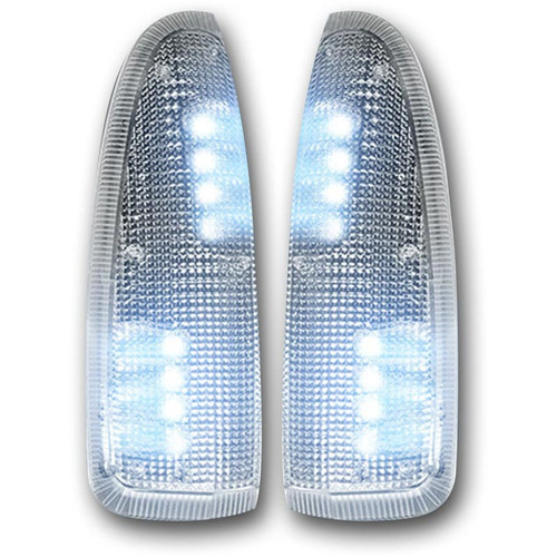 RECON 264120WHCL CLEAR/WHITE LED MIRROR LIGHTS FOR 2003-2007 FORD F-250/350 SUPER DUTY | 2003-2005 FORD EXCURSION