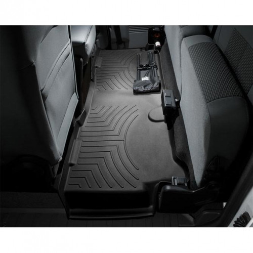 WEATHERTECH 443053 REAR FLOORLINER, BLACK FOR 2011-2016 FORD SUPER DUTY (EXTENDED CAB)