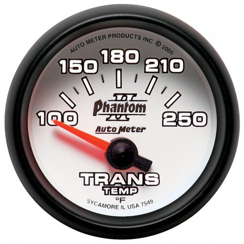 AUTOMETER 7549 2-1/16" TRANSMISSION TEMPERATURE, 100-250 °F, AIR-CORE, PHANTOM II