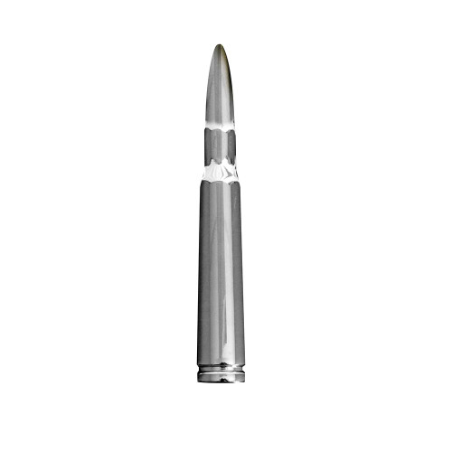 RECON 264ANT50CH UNIVERSAL ALUMINUM .50 CAL BULLET SHAPED THREADED ANTENNA (CHROME)