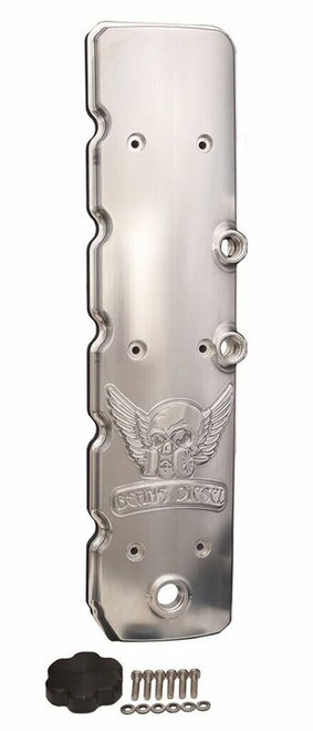 BEANS DIESEL 210008 BILLET ROUND TOP VALVE COVER WITH DUAL CCV OUTLETS FOR 2006-2018 DODGE RAM WITH 5.9L/6.7L CUMMINS ENGINE