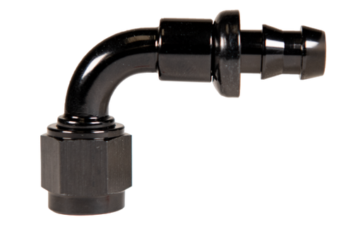 CPP 90 DEGREE 10AN BLACK PUSHLOCK ELBOW